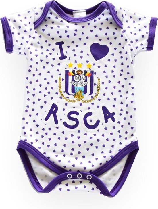 Bol Com Rsc Anderlecht Romper I Love Rsca 12 18 Maand Wit