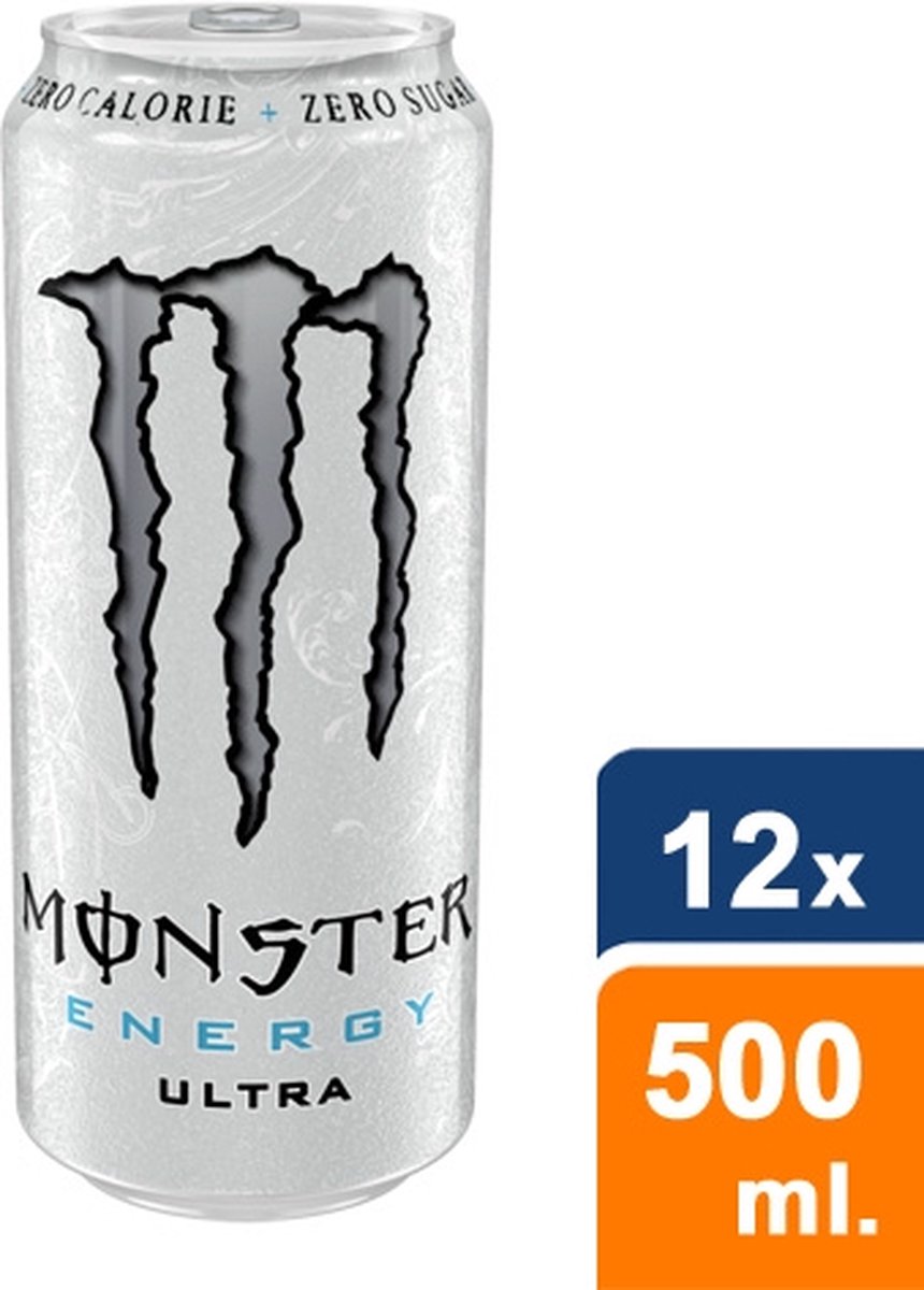 Ultra White - energiedrank zonder suiker en calorieén - 12x 500ml van Monster Energy — cadeau in Eten & Drinken - foto 5