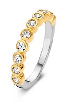 Velini jewels -R6251G-52 -Ring -925 Zilver 14 karat verguld -Cubic Zirkonia