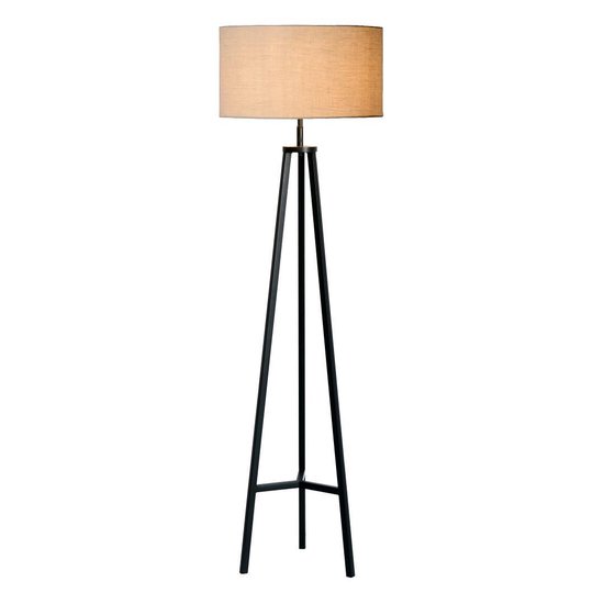 Atmooz - Vloerlamp Toledo - Met kap - E27 - Staande Lamp - Stalamp - Rond - Woonkamer / Slaapmaker - Hoogte 160cm - Metaal