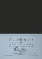 Excellence Jersey Hoeslaken - Eenpersoons - 80/90x200/210 cm - Black