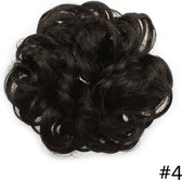 Messy hair bun scrunchie Dark Chocolate Brown #4