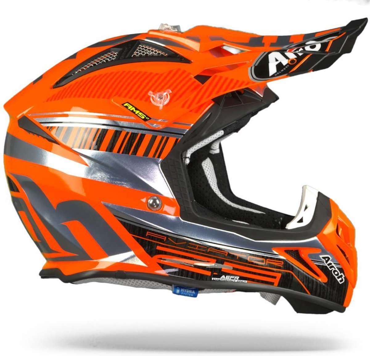 Airoh Aviator 2.3 Novak Chroom Oranje Crosshelm - Motorhelm - Maat S |  bol.com