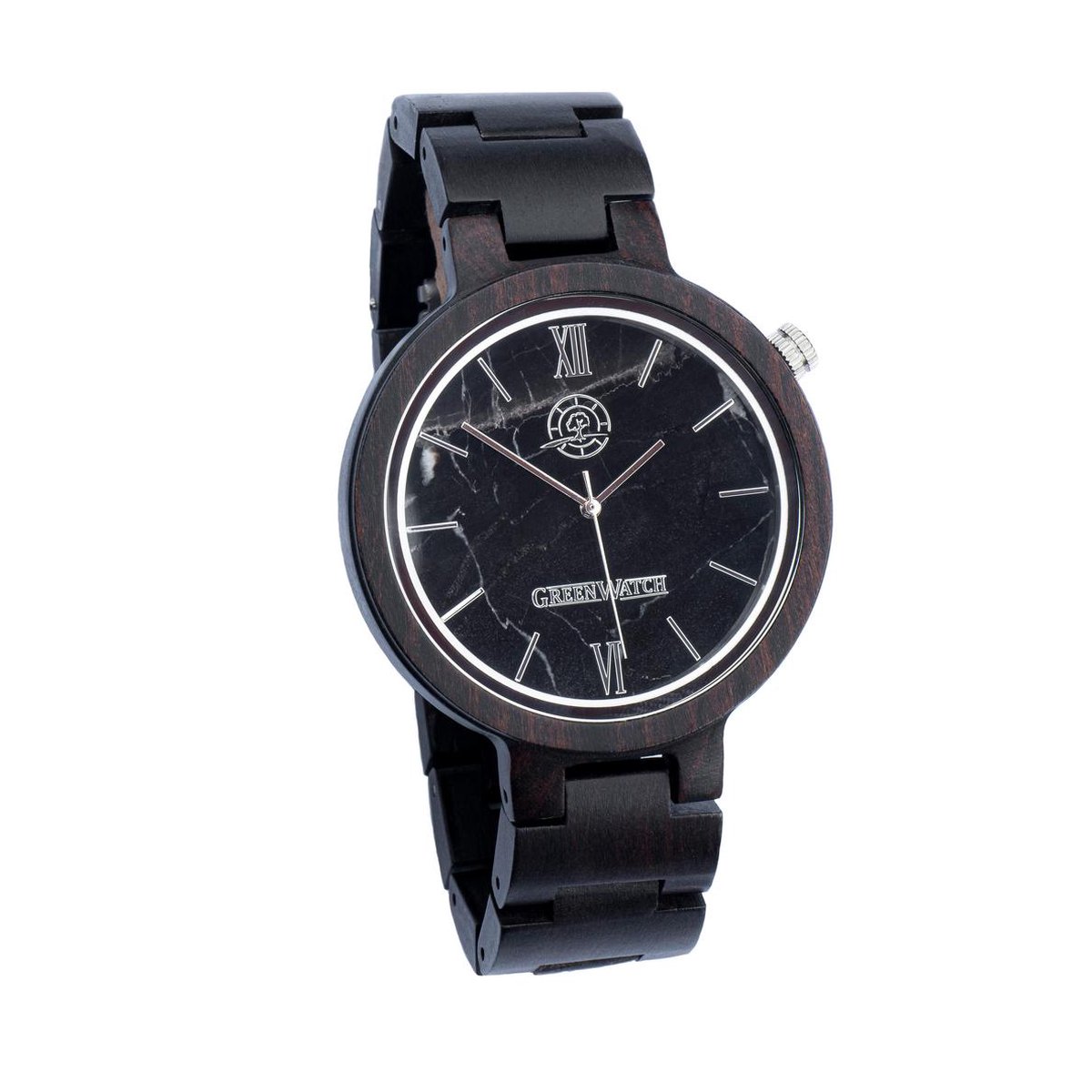 Greenwatch Marble Ebbenhout | Houten Horloge Heren & Dames