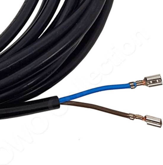 Stroomkabel kabel snoer voor stofzuiger haspel 2x0.75mm2 Universeel 6 meter  met... | bol.com