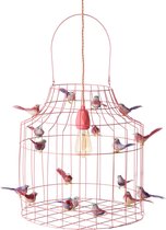 Hanglamp kinderkamer roze babykamer | meisjeskamer | pastelroze vogeltjes nét echt!