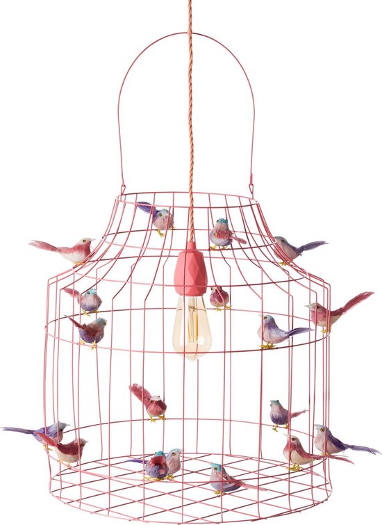 Beschrijven Amuseren bedreiging Hanglamp kinderkamer roze babykamer | meisjeskamer | pastelroze vogeltjes  nét echt! | bol.com