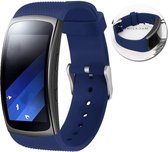 Siliconen loop armband voor Samsung Gear Fit 2 Pro | Horlogeband / Polsband | Geschikt voor Samsung Gear Fit 2 (Pro) | Blauw
