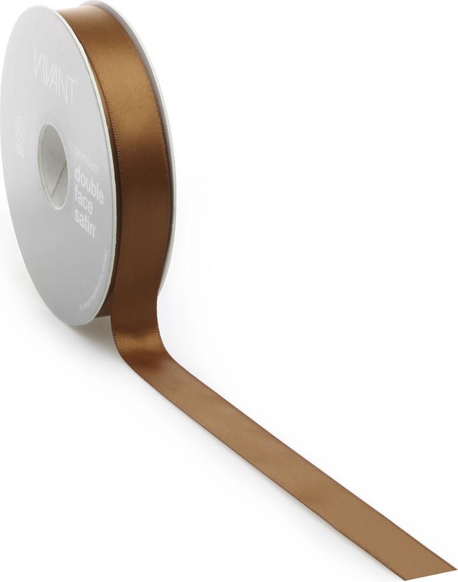 Double Face Satijnlint Brandy – 3 mm × 50 m – polyester