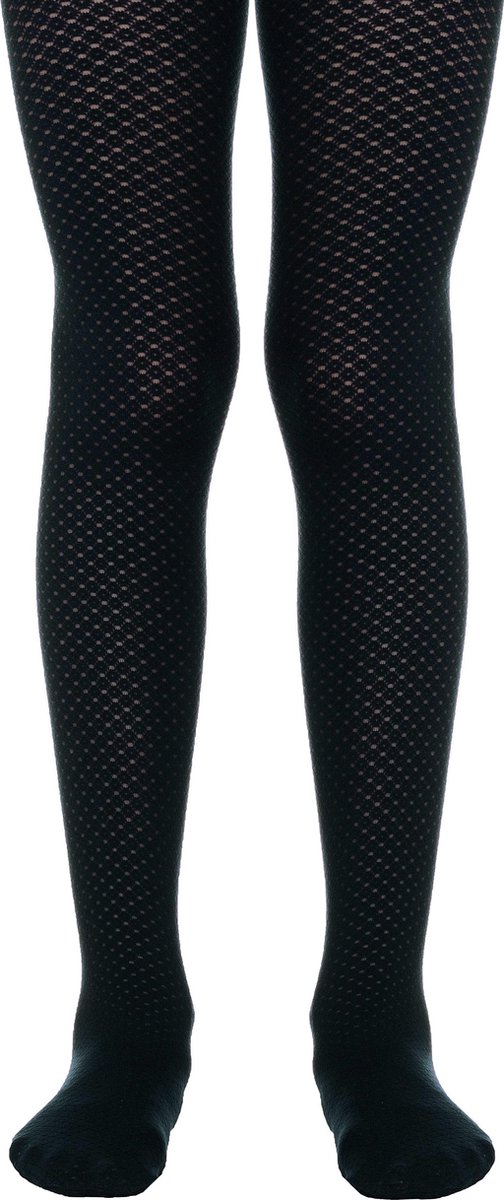 Fashionista kinderpanty honingraat patroon, zwart, maat 158-164 (in verpakking).