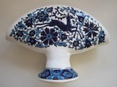 Servethouder - servettenhouder - aardewerk, blauw/wit - 18 x 13 cm