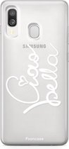 Fooncase Hoesje Geschikt voor Samsung Galaxy A40 - Shockproof Case - Back Cover / Soft Case - Ciao Bella!