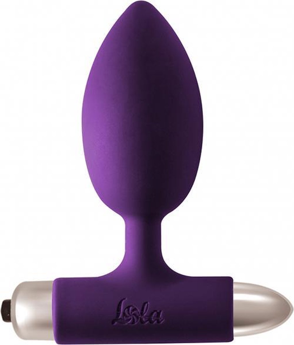 Goedkoopste Anale Buttplug- Vibratie- Bullet- Silicone - 10 functies- AAA batterij- Waterproof- Spice it up New Edition Perfection Paars