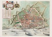 Poster Historische Oude Kaart Nijmegen - Stadsplattegrond - 1649 - Large 50x70 cm - Plattegrond