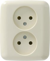 BUSCH-JAEGER Reflex SI dubbele wandcontactdoos inbouw | CREME