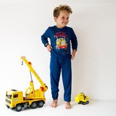 blauwe vrachtwagen pyjama trucking - maat 86