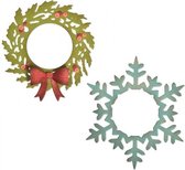 Snijmal - Sizzix • Thinlits die set 6pk wreath & snowflake