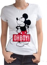 Mickey Oh Boy vrouw wit shirt