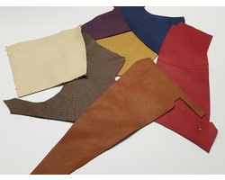 3KG Leder Resten, Echt Leer,Kleuren assorti/Hobby/Creatief/Knutsel Leer