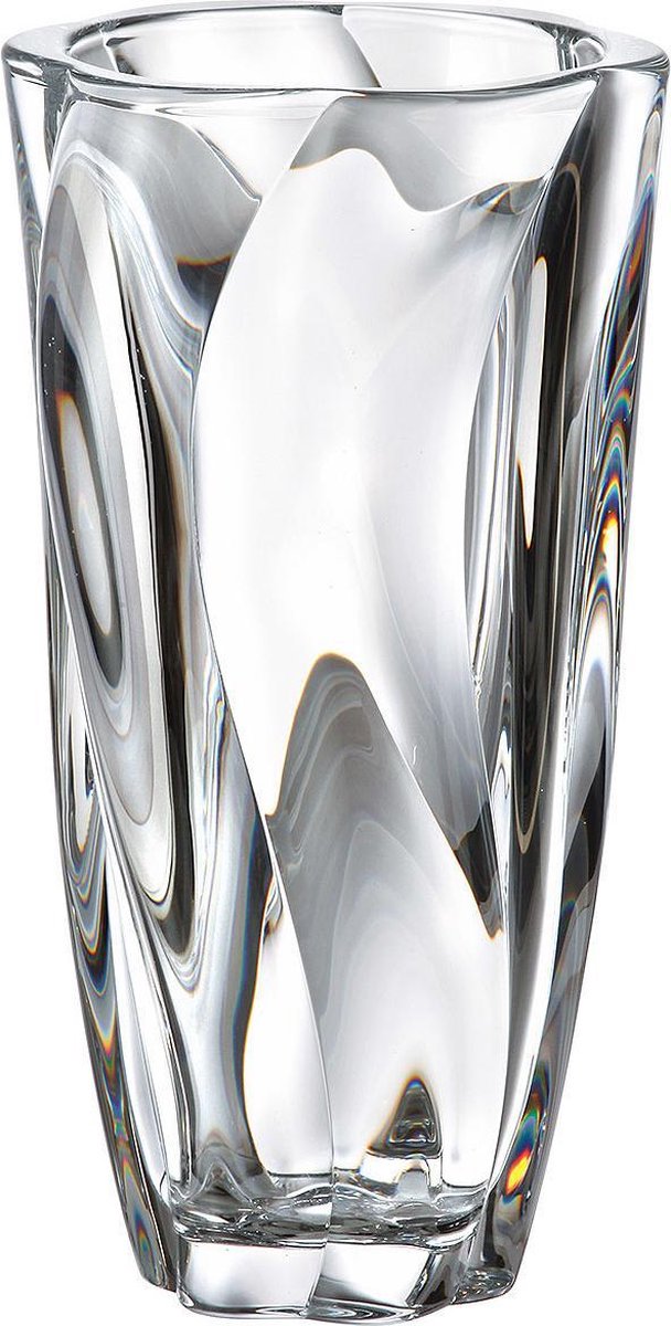 Crystalite Bohemia Crystalite vaas BARLEY TWIST 25.5 cm Transparant