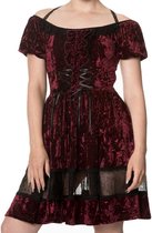 Banned - DARING UNTIL DAWN Korte jurk - L - Bordeaux rood/Rood