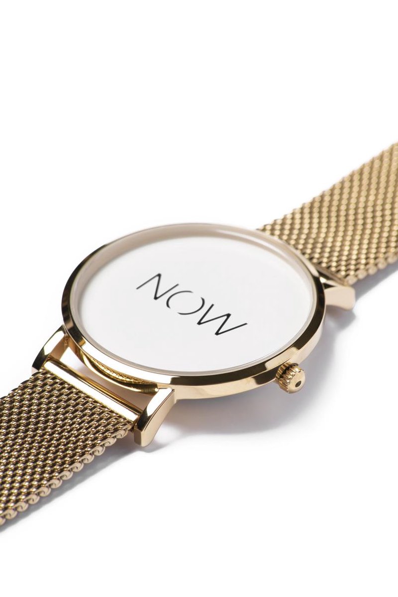 NOW Watch Goud Exclusive Collectie Horloge zonder tijd Armband Mindfulness Sieraad met betekenis