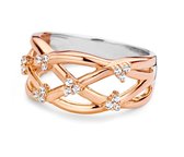 Velini jewels -R6324R-52 -Ring -925 Zilver rosé -Cubic Zirkonia