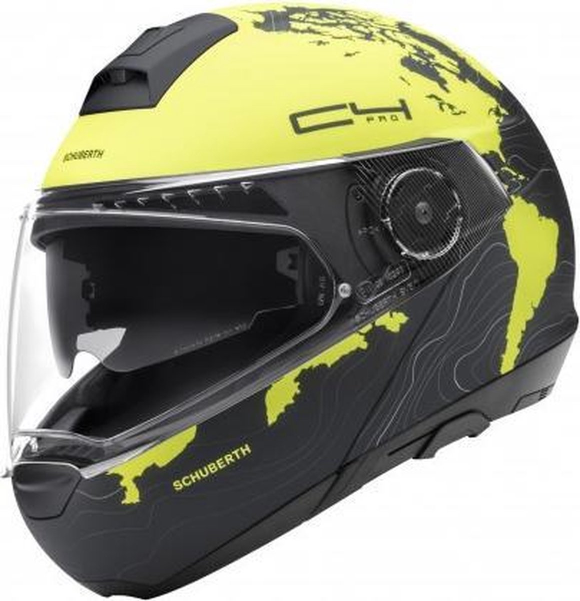 | Schuberth C4 Pro Magnitudo Geel Systeemhelm Schuberth C4 Pro Swipe Yellow
