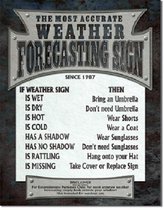 Weather Sign .  Metalen wandbord 31,5 x 40,5 cm.