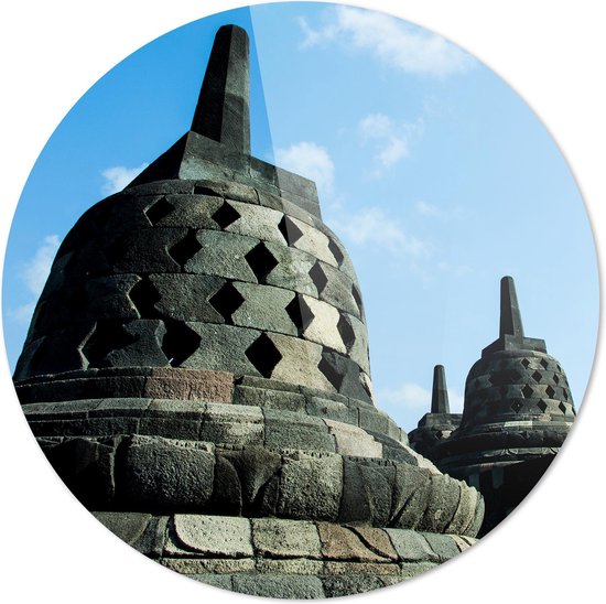 Borobudur | Fermer | Les temples | Décoration murale | 40 cm x 40 cm | Peinture | Photo sur plexiglas