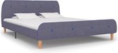 Bedframe Grijs Stof (Incl LW Anti kras Vilt) 160x200 cm - Bed frame met lattenbodem - Tweepersoonsbed Eenpersoonsbed