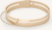 Rosefield Iggy Zilverkleurige Double Bar Bangle  - Goud