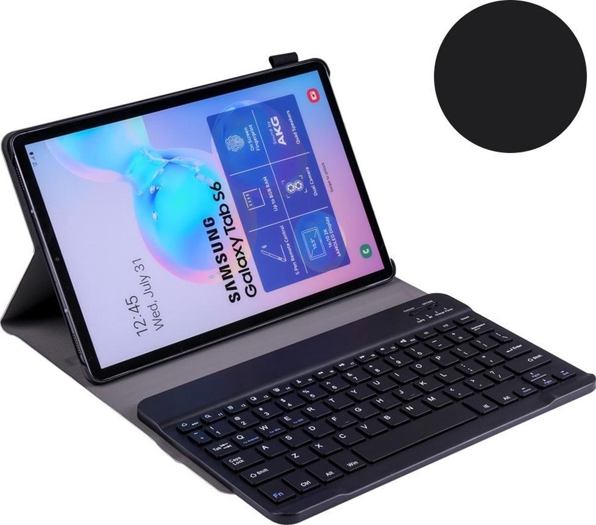 Shop4 Samsung Galaxy Tab S6 Toetsenbord Hoes Bluetooth Keyboard Business Zwart | bol.com