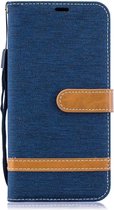 Denim Book Case - Samsung Galaxy A10 Hoesje - Blauw