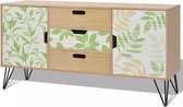 Dressoir Bruin Ladekast (Incl LW 3d klok) - wandkast - Tv kast- opbergkast - Boekenkast - opbergkast - Kast met lades - Sidetable - Wandtafel