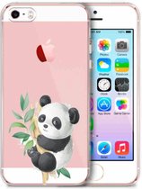 Apple Iphone 5 / 5S siliconen telefoonhoesje transparant Panda