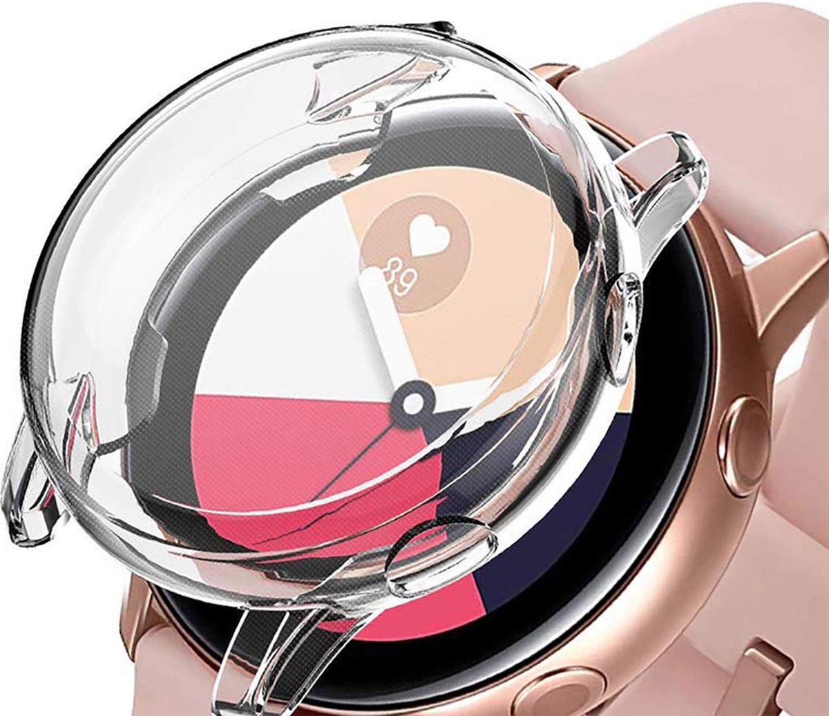 Hoesje Screenprotector geschikt voor Samsung Galaxy Watch Active 2 44mm Siliconen. bol