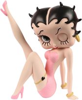 Betty Boop Leg Up Roze Glitter Jurk Beeld