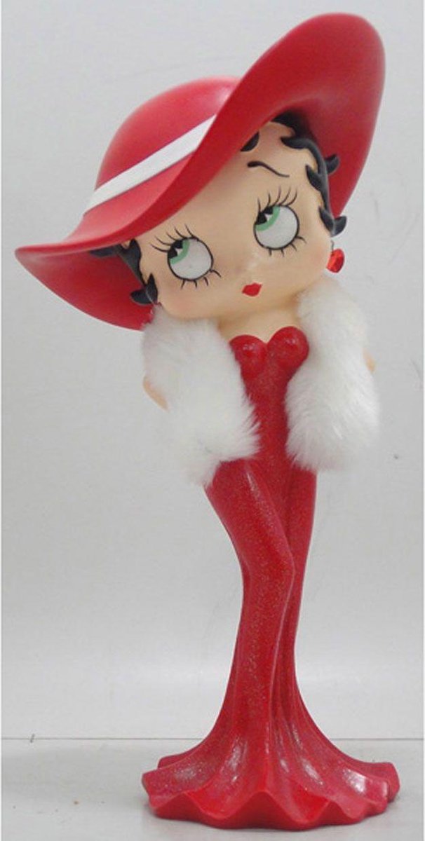 Betty Boop Madam in Rode Jurk Beeldje