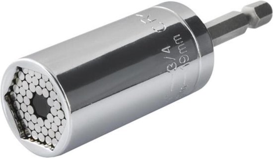 geur mooi schapen Universele dopsleutel - 7/19 mm 3-8'' inclusief boormachine adapter |  bol.com