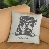 Sierkussen - Rottweiler Aa - Wit - 45 Cm X 45 Cm