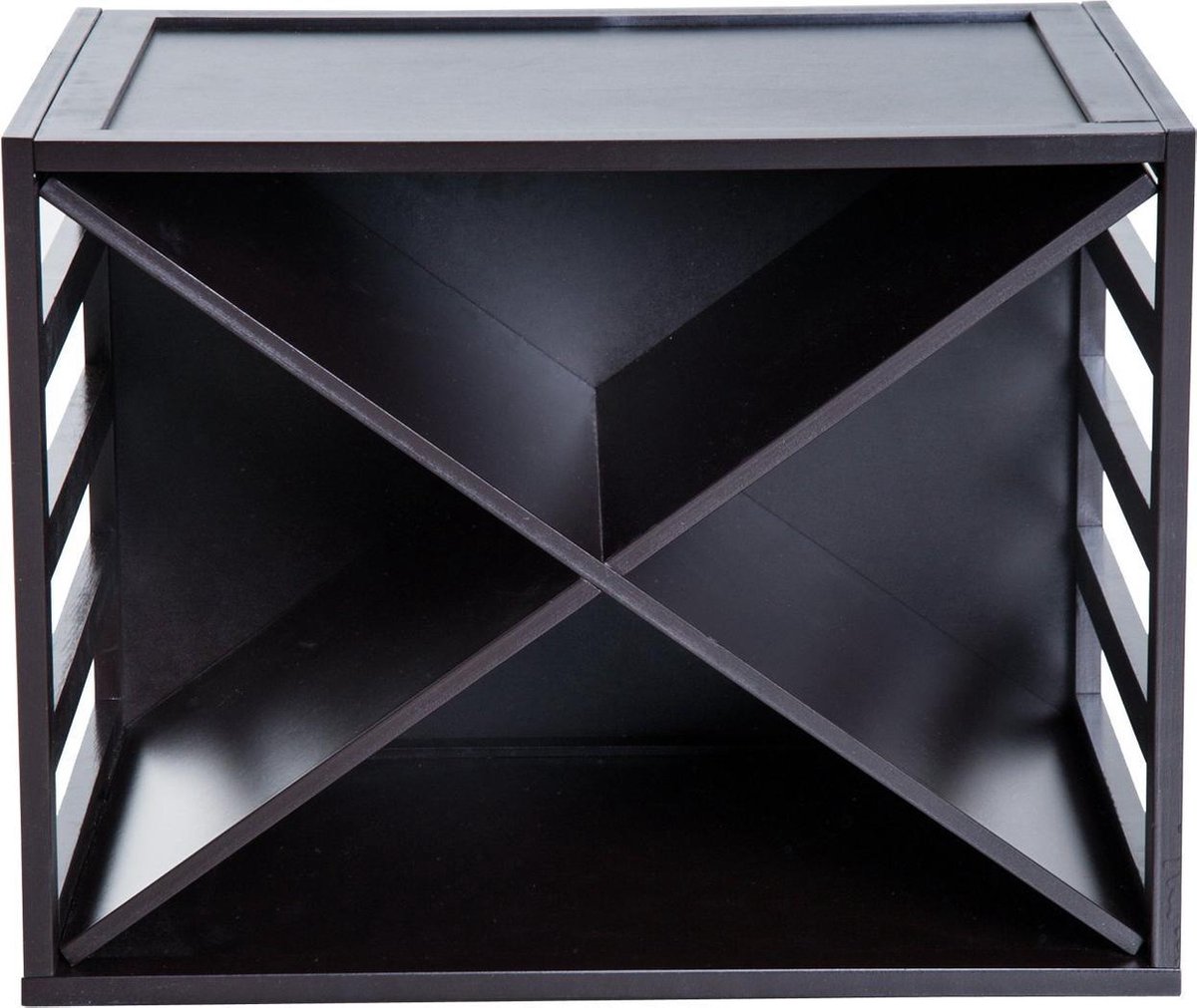 Cheqo® Houten Wijnrek Inklapbaar Wijnmeubel Staand Flessenrek Voor 6 Flessen Grenen Hout 814130208