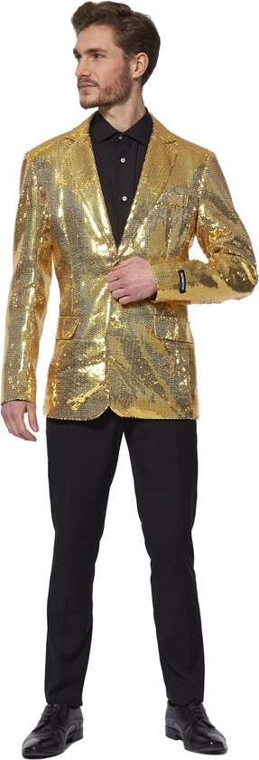 Suitmeister - Sequins Gold - Heren Carnavals Jasje Goud - Maat L | bol.com
