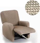 Milos Fauteuilhoes voor Relaxstoel - Ivoor - Geschikt voor 60-85cm Breedte - Extreme Stretch Stoelhoezen