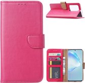 Hoesje Geschikt Voor Samsung Galaxy S20 Ultra Portemonnee hoesje / Boek hoesje - Roze/Pink