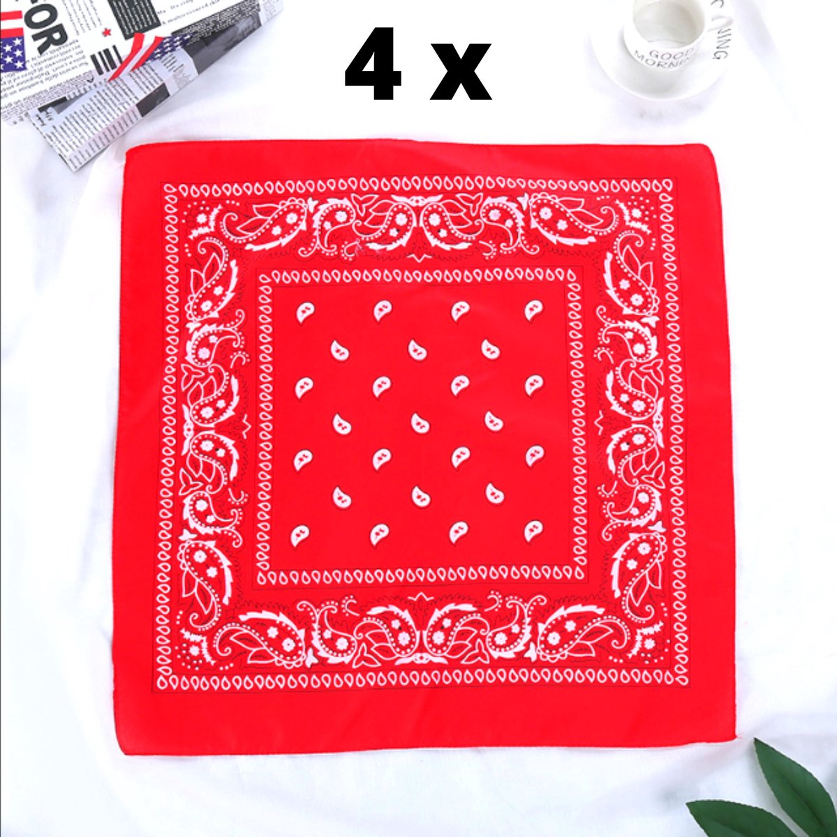 Goedkoopste Originele Boerenzakdoeken rood - Heren - Tissues - Hoofdband - Bandana's - 100 Katoen - Wasbaar