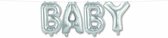 Folat - Zilveren Folie Ballonnen Set BABY 14 in/ 36 cm