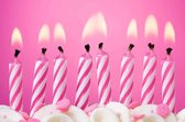 Roze Kaarsjes 6cm 24st - kinderverjaardag - meisje