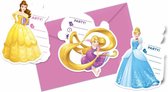 Disney Prinsessen Uitnodigingen Versiering 6 stuks