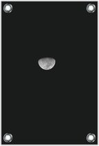 Tuinposter –Maan met Zwart Achtergrond– 60x90cm Foto op Tuinposter (wanddecoratie voor buiten en binnen)